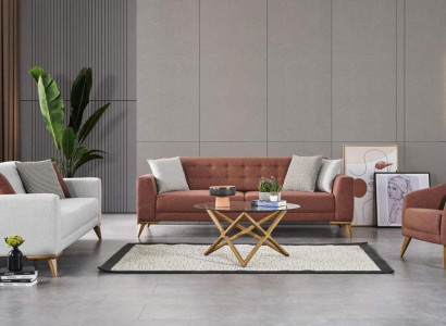Wohnzimmer set Stilvoll Sofagarnitur 3+3+1 Sitzer Luxus Couchen Sofa Möbel